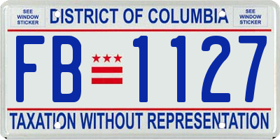 DC license plate FB1127