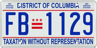 DC license plate FB1129