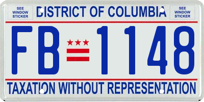 DC license plate FB1148