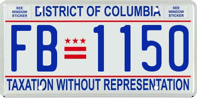 DC license plate FB1150