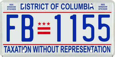 DC license plate FB1155