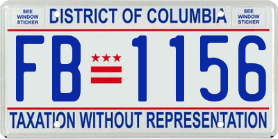 DC license plate FB1156