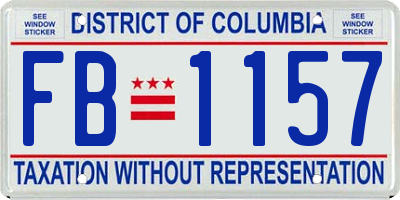 DC license plate FB1157