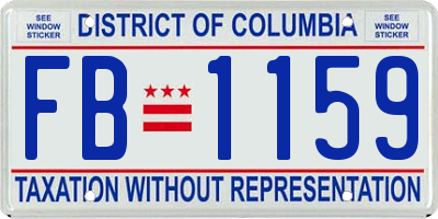 DC license plate FB1159