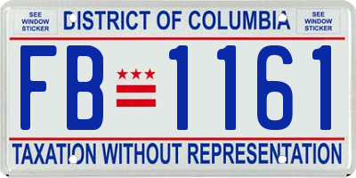 DC license plate FB1161