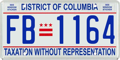 DC license plate FB1164