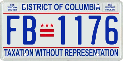 DC license plate FB1176