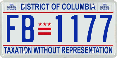 DC license plate FB1177