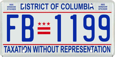 DC license plate FB1199