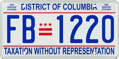 DC license plate FB1220