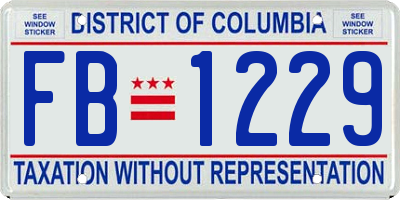 DC license plate FB1229