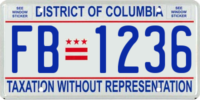 DC license plate FB1236