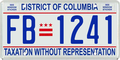 DC license plate FB1241