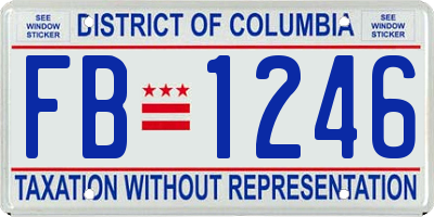 DC license plate FB1246