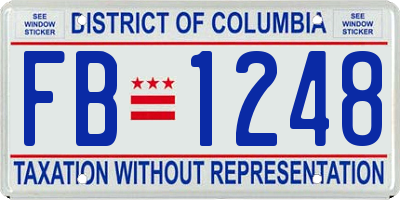 DC license plate FB1248