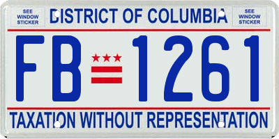 DC license plate FB1261