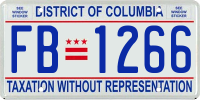 DC license plate FB1266