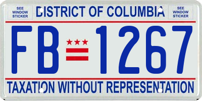 DC license plate FB1267