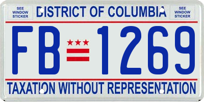 DC license plate FB1269