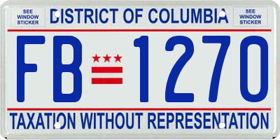 DC license plate FB1270