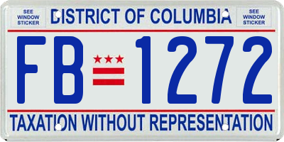 DC license plate FB1272