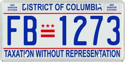 DC license plate FB1273