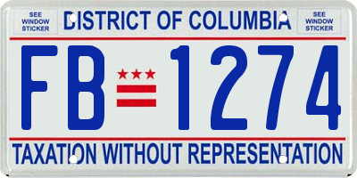 DC license plate FB1274