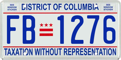 DC license plate FB1276