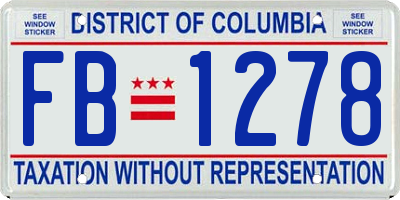 DC license plate FB1278