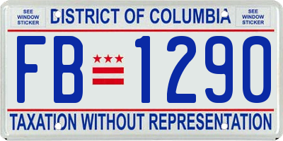 DC license plate FB1290