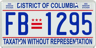 DC license plate FB1295