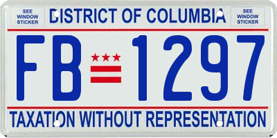 DC license plate FB1297