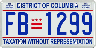 DC license plate FB1299