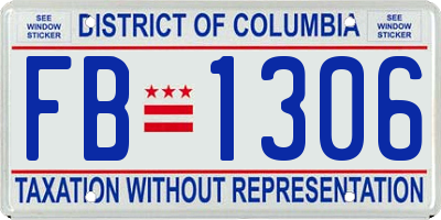 DC license plate FB1306