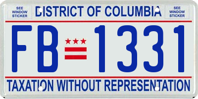 DC license plate FB1331