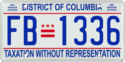 DC license plate FB1336