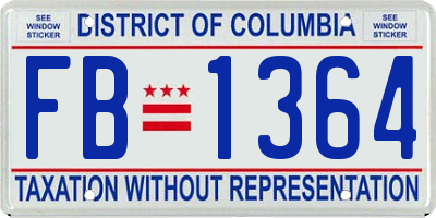 DC license plate FB1364