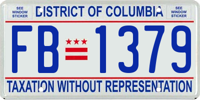 DC license plate FB1379