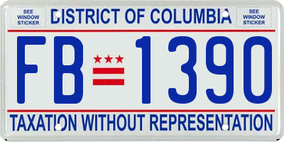 DC license plate FB1390