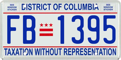 DC license plate FB1395