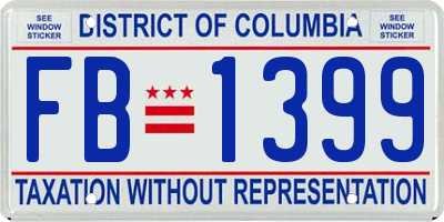 DC license plate FB1399