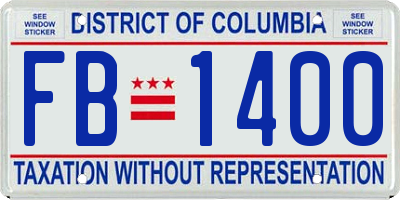 DC license plate FB1400