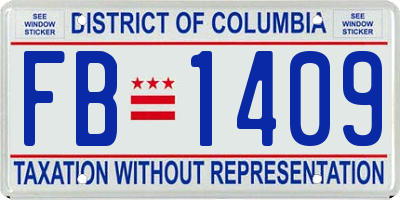 DC license plate FB1409