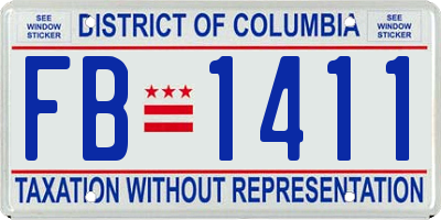 DC license plate FB1411