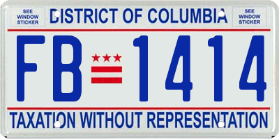 DC license plate FB1414