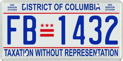 DC license plate FB1432