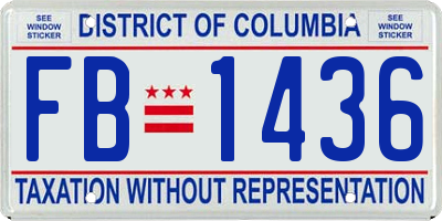 DC license plate FB1436