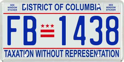 DC license plate FB1438