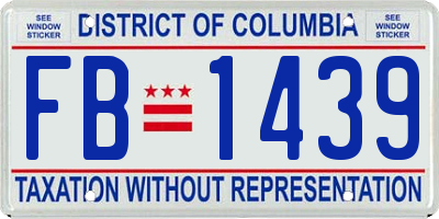 DC license plate FB1439