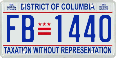 DC license plate FB1440